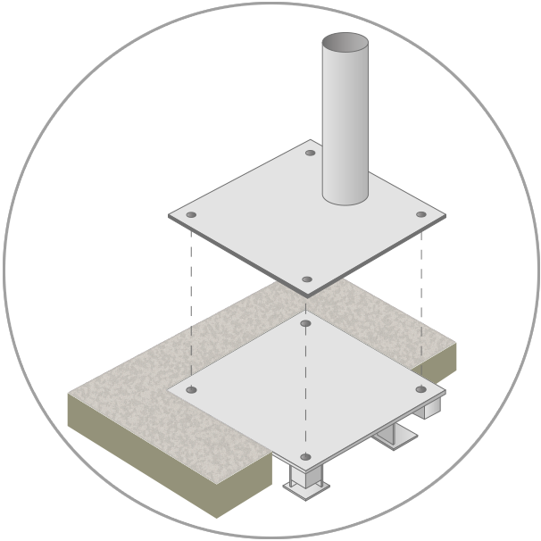 Mounting plate ground anchor