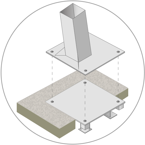 Mounting plate ground anchor